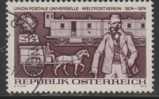 AUSTRIA 1974 The 100th Anniversary of the Universal Postal Union (UPU) UNH SG 1719