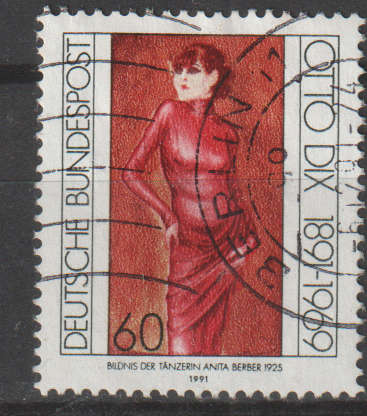 GERMANY 1991 The 100th Anniversary of the Birth of Otto Dix, Artist ULH SG 2423