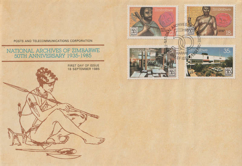 ZIMBABWE FDC 1985 The 50th Anniversary of the National Archive