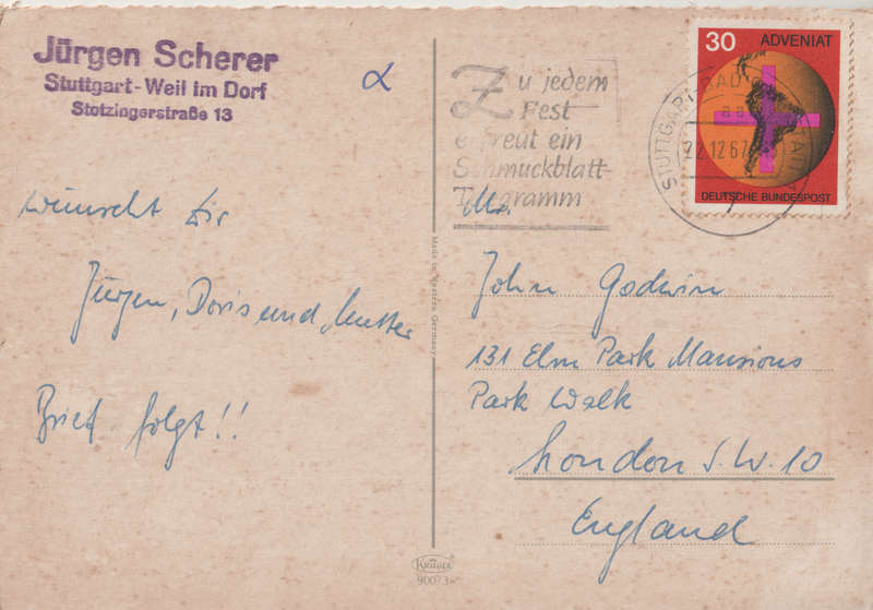 MINT POST CARD GERMANY