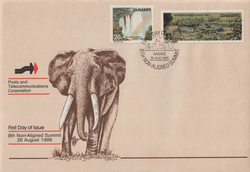 ZIMBABWE FDC 1986 The 8th Non-Aligned Summit Conference