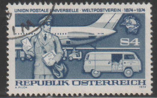 AUSTRIA 1974 The 100th Anniversary of the Universal Postal Union (UPU) UNH SG 1720