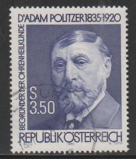 AUSTRIA 1985 The 150th Anniversary of Prof. Dr. Adam Politzer UNH SG 2066