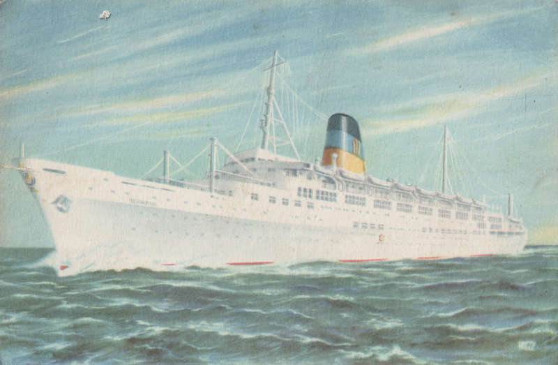 SHIPS OF THE WORLD POST CARDS TSS OLYMPIA
