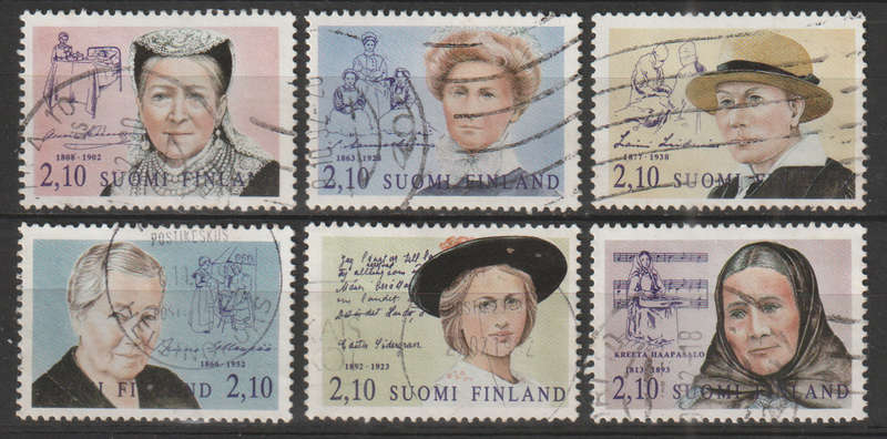 FINLAND 1992 Famous women ULH SG 1291-6