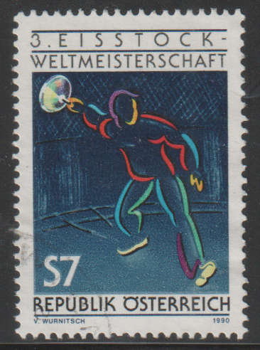 AUSTRIA 1990 The 3rd World Championship in Curling UNH SG 2246