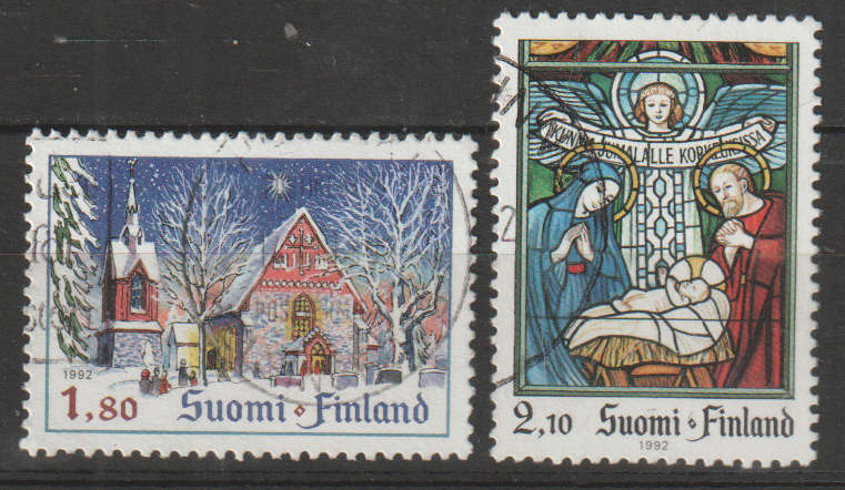 FINLAND 1992 Christmas stamps ULH SG 1305/6