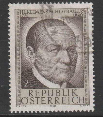 AUSTRIA 1970 The 150th Anniversary of the Death of Saint Klemens Maria Hofbauer UNH SG 1573