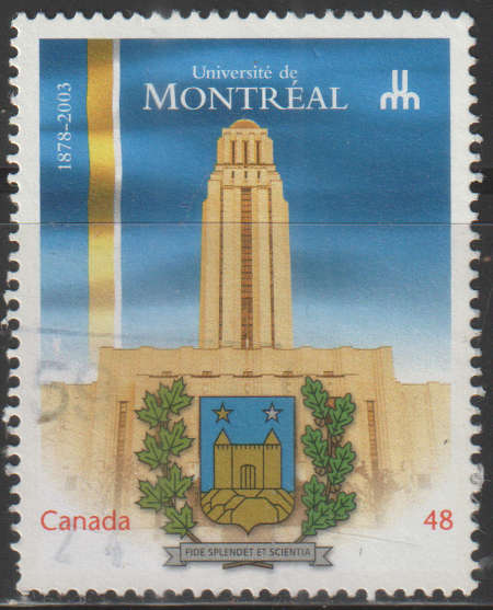 CANADA 2003 The 125th Anniversary of the Université de Montréal ULH SG 2194