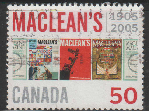 CANADA 2005 The 100th Anniversary of MacLean's Magazine ULH SG 2349
