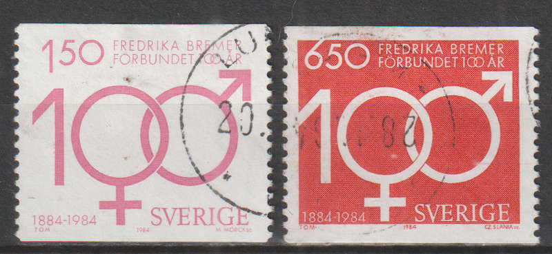 SWEDEN 1984 The 100th Anniversary of the Fredrika Bremer Association ULH SG 1209/10