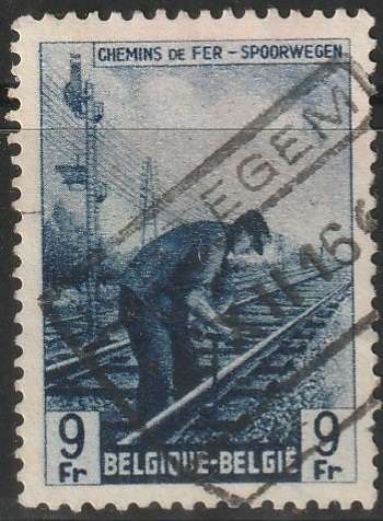 THEMATIC RAIL PARCEL STAMP BELGIUM ULH
