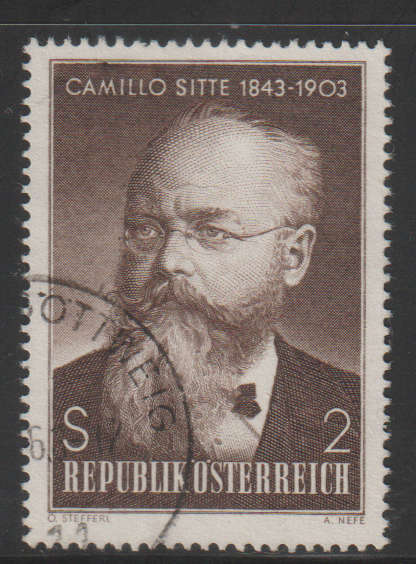 AUSTRIA 1968 The 125th Anniversary of the Birth of Camillo Sitte UNH SG 1517