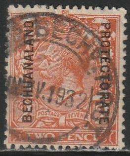 BECHUANALAND 1913 -1920 Great Britain Postage Stamps Issue of 1912-1913 Overprinted ULH SG 93