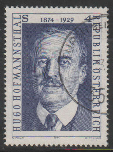 AUSTRIA 1974 The 100th Anniversary of the Birth of Hugo von Hofmannsthal UNH SG 1695