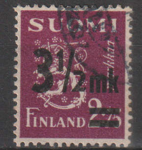 FINLAND 1943 Overprint ULH SG 389
