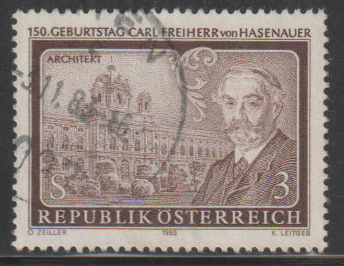 AUSTRIA 1983 The 150th Anniversary of Carl Freiherr von Hasenauer UNH SG 1970
