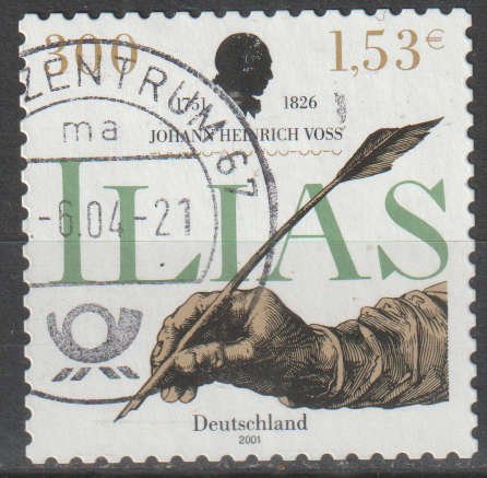 GERMANY 2001 The 250th Anniversary of the Birth of Johan Heinrich Voss, Writer ULH SG 3040A