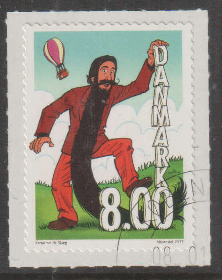 DENMARK 2013 Children's TV CTO  SG 1704 SELF ADHESIVE