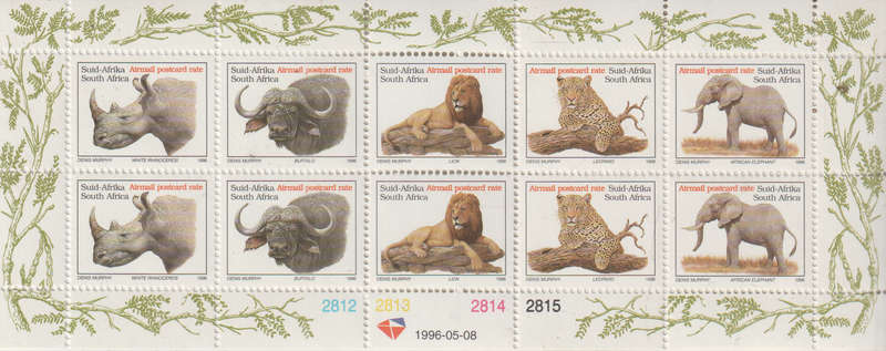 SOUTH AFRICA 1996 Wildlife UMM SG 941-5