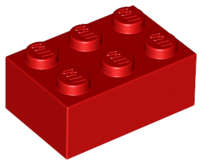 LEGO USED Brick 2 x 3 RED