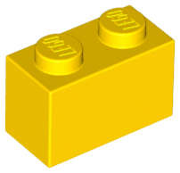 Lego (USED) ~ Brick 1 X 2 ~ [Yellow]