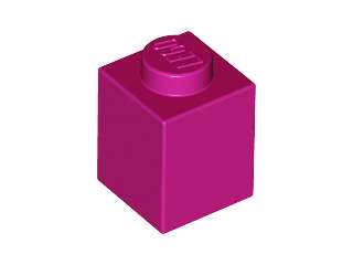 Lego (USED) ~ Brick 1 x 1 ~ [MAGENTA]