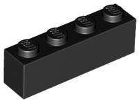 USED LEGO Brick 1 x 4 BLACK