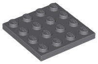 USED LEGO Plate 4 x 4 DARK BLUEISH GRAY