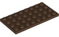 ORIGINAL LEGO Plate 4 x 8 USED BROWN