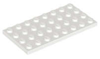 LEGO USED ~ Plate 4 x 8 ~ WHITE