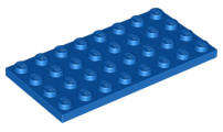 USED LEGO Plate 4 x 8 BLUE