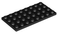Lego (UESD) ~ Plate 4 x 8 ~ [Black]