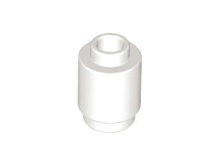 LEGO USED ~ Brick Round 1 x 1 ~ WHITE
