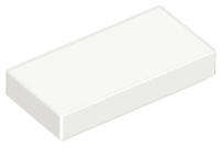 USED LEGO Tile 1 x 2 WHITE