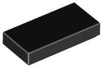 USED LEGO Tile 1 x 2 BLACK
