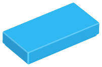 USED LEGO Tile 1 x 2 DARK AZURE