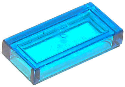 USED LEGO Tile 1 x 2 TRANS DARK BLUE