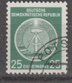 DDR 1954 Coat of Arms - Administration Post ULH SG EO194