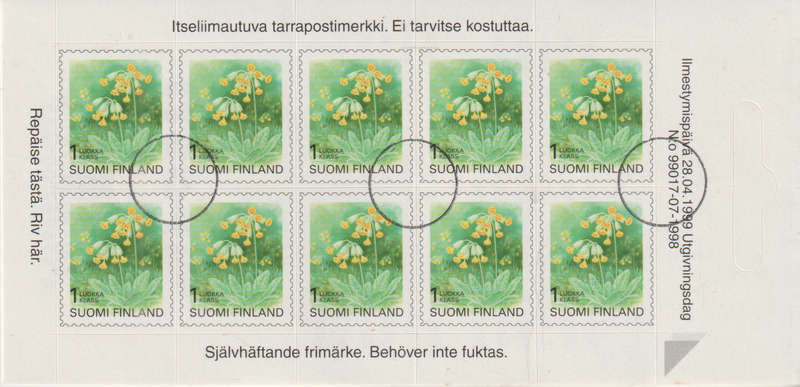 FINLAND  1999 Flowers - Primrose CTO WITH CIRCLE ? SG 1555