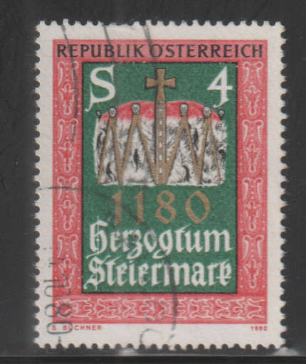 AUSTRIA 1980 The 800th Anniversary of the Duchy of Styria UNH SG 1878