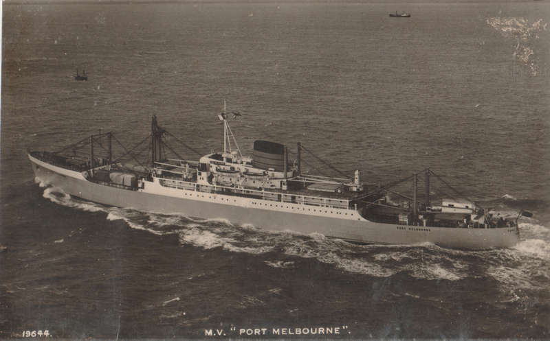 SHIPS OF THE WORLD POST CARDS MV PORT MELBOURNE