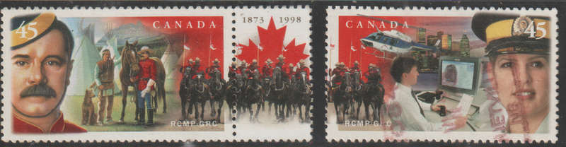 CANADA 1998 The 125th Anniversary of Royal Canadian Mounted Police ULH SG 1806/7