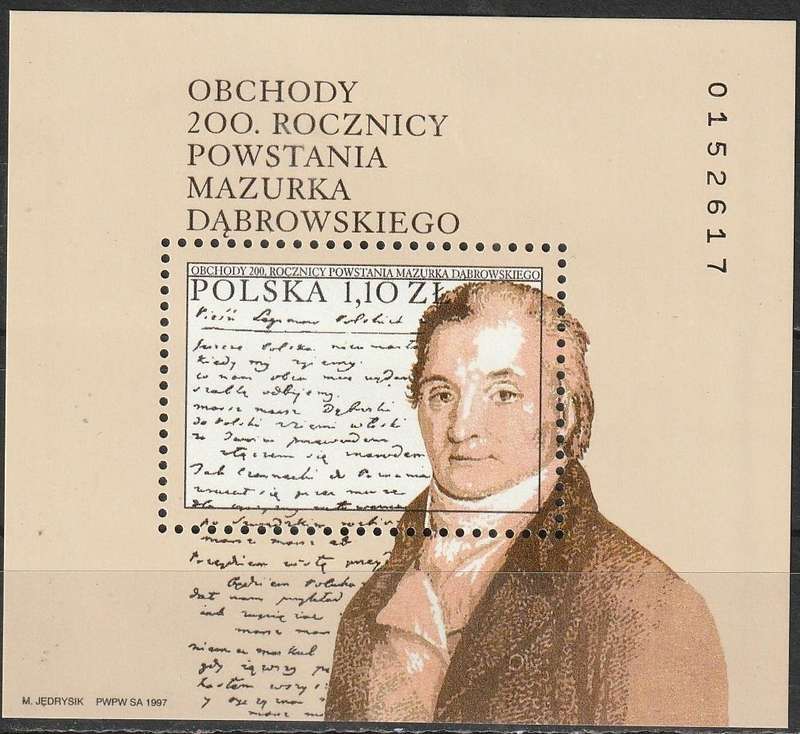 POLAND 1997 The 200th Anniversary of the Composition of the Polish National Anthem UMM SG 3701