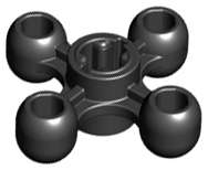 ORIGINAL LEGO Technic Knob Cog / Gear / Wheel with Axle Hole (+ Orientation) USED BLACK