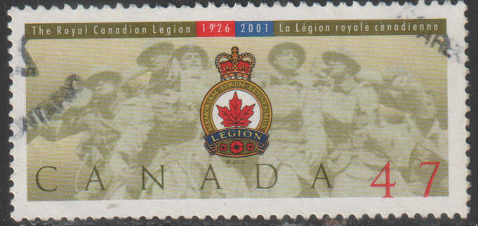 CANADA 2001 The 75th Anniversary of Royal Canadian Legion ULH SG 2114