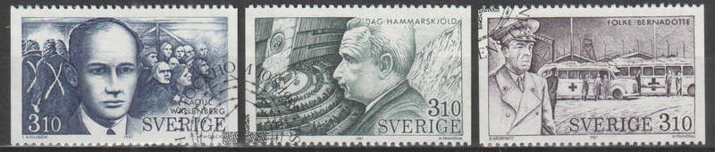 SWEDEN 1987 In the Service of Humanity ULH SG 1355-7