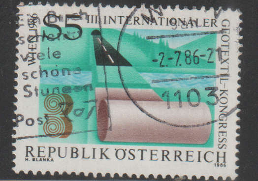 AUSTRIA 1986 The 3rd International Geotextile Convention in Vienna UNH SG 2089