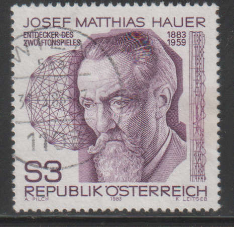 AUSTRIA 1983 The 100th Anniversary of Josef Matthias Hauer UNH SG 1957