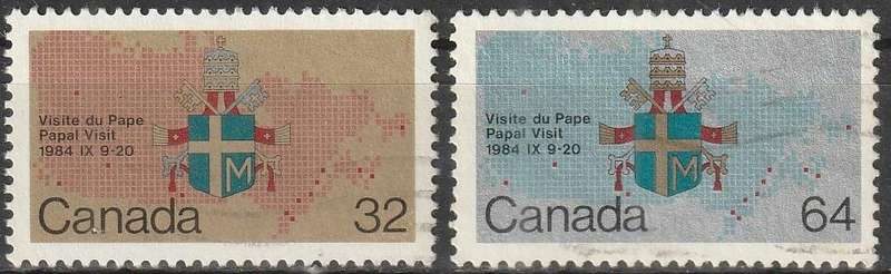 CANADA 1984 Papal Visit ULH SG 1126/7